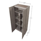 Manhattan Comfort Hopkins Modern 30" Storage Cabinet in Gray (7-Shelf) - Set of 2