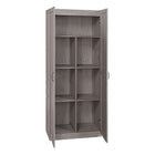 Manhattan Comfort Hopkins Modern 30" Storage Cabinet in Gray (7-Shelf) - Set of 2