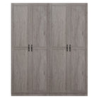 Manhattan Comfort Cornelia Modern 30" Storage Cabinet in Gray (4-Shelf) - Set of 2