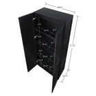 Manhattan Comfort Hopkins Modern 30" Storage Cabinet in Black (4-Shelf) - Set of 2