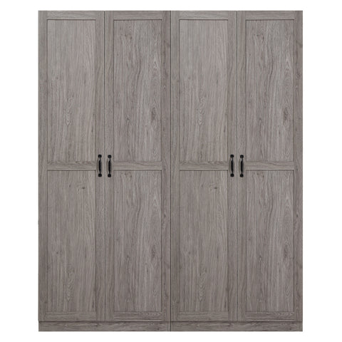 Manhattan Comfort Hopkins Modern 30" Storage Cabinet in Gray (4-Shelf) - Set of 2