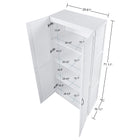 Manhattan Comfort Hopkins Modern 30" Storage Cabinet in White (4-Shelf) - Set of 2