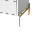 Manhattan Comfort Jasper Modern 25" Nightstand in White (2-Drawer) - Set of 2