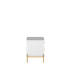 Manhattan Comfort Jasper Modern 25" Nightstand in White (2-Drawer) - Set of 2