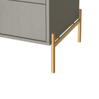 Manhattan Comfort Jasper Modern 25" Nightstand in Sage Gray (2-Drawer) - Set of 2