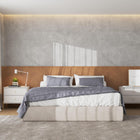 Manhattan Comfort Jasper Modern 25" Nightstand in Off White (2-Drawer) - Set of 2