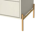 Manhattan Comfort Jasper Modern 25" Nightstand in Off White (2-Drawer) - Set of 2