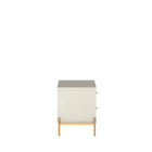 Manhattan Comfort Jasper Modern 25" Nightstand in Off White (2-Drawer) - Set of 2