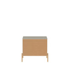 Manhattan Comfort Jasper Modern 25" Nightstand in Off White (2-Drawer) - Set of 2