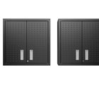 Manhattan Comfort Fortress Modern 30" Floating Garage Cabinet in Charcoal Gray - Set of 2