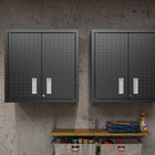 Manhattan Comfort Fortress Modern 30" Floating Garage Cabinet in Charcoal Gray - Set of 2