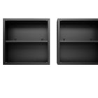 Manhattan Comfort Fortress Modern 30" Floating Garage Cabinet in Charcoal Gray - Set of 2