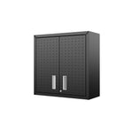 Manhattan Comfort Fortress Modern 30" Floating Garage Cabinet in Charcoal Gray - Set of 2