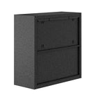 Manhattan Comfort Fortress Modern 30" Floating Garage Cabinet in Dark Gray - Set of 2