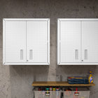 Manhattan Comfort Fortress Modern 30" Floating Garage Cabinet in White - Set of 2