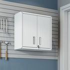 Manhattan Comfort Fortress Modern 30" Floating Garage Cabinet in White - Set of 2