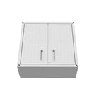 Manhattan Comfort Fortress Modern 30" Floating Garage Cabinet in White - Set of 2