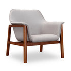Manhattan Comfort Miller Mid-Century Modern Linen Weave Accent Armchair in Gray - Set of 2
