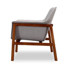 Manhattan Comfort Miller Mid-Century Modern Linen Weave Accent Armchair in Gray - Set of 2