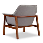 Manhattan Comfort Miller Mid-Century Modern Linen Weave Accent Armchair in Gray - Set of 2
