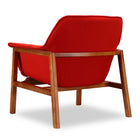 Manhattan Comfort Miller Mid-Century Modern Linen Weave Accent Armchair in Burnt Orange - Set of 2
