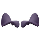 Manhattan Comfort MoMa Modern Wool Blend Accent Chair in Purple - Set of 2