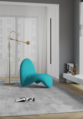 Manhattan Comfort MoMa Modern Wool Blend Accent Chair in Teal - Set of 2