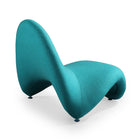Manhattan Comfort MoMa Modern Wool Blend Accent Chair in Teal - Set of 2