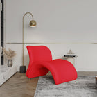 Manhattan Comfort Rosebud Modern Wool Blend Accent Chair in Red - Set of 2