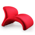 Manhattan Comfort Rosebud Modern Wool Blend Accent Chair in Red - Set of 2