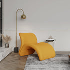 Manhattan Comfort Rosebud Modern Wool Blend Accent Chair in Yellow - Set of 2