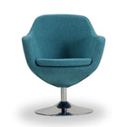 Manhattan Comfort Caisson Modern Upholstered Swivel Lounge Chair in Teal - Set of 2