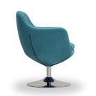 Manhattan Comfort Caisson Modern Upholstered Swivel Lounge Chair in Teal - Set of 2