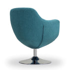 Manhattan Comfort Caisson Modern Upholstered Swivel Lounge Chair in Teal - Set of 2