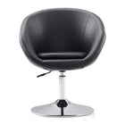 Manhattan Comfort Hopper Modern Upholstered Swivel Lounge Chair in Black - Set of 2