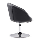 Manhattan Comfort Hopper Modern Upholstered Swivel Lounge Chair in Black - Set of 2