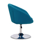 Manhattan Comfort Hopper Modern Upholstered Swivel Lounge Chair in Blue - Set of 2