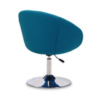Manhattan Comfort Hopper Modern Upholstered Swivel Lounge Chair in Blue - Set of 2