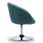 Manhattan Comfort Hopper Modern Upholstered Swivel Lounge Chair in Teal - Set of 2