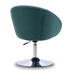 Manhattan Comfort Hopper Modern Upholstered Swivel Lounge Chair in Teal - Set of 2