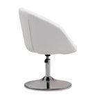 Manhattan Comfort Hopper Modern Upholstered Swivel Lounge Chair in White - Set of 2