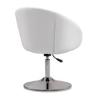 Manhattan Comfort Hopper Modern Upholstered Swivel Lounge Chair in White - Set of 2