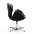 Manhattan Comfort Raspberry Modern Upholstered Swivel Lounge Chair in Black - Set of 2