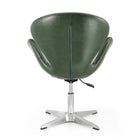 Manhattan Comfort Raspberry Modern Upholstered Swivel Lounge Chair in Forest Green - Set of 2