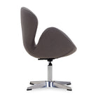 Manhattan Comfort Raspberry Modern Upholstered Swivel Lounge Chair in Gray - Set of 2