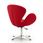 Manhattan Comfort Raspberry Modern Upholstered Swivel Lounge Chair in Red - Set of 2