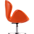 Manhattan Comfort Raspberry Modern Upholstered Swivel Lounge Chair in Orange - Set of 2 - 2-AC038-TR