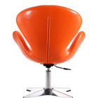 Manhattan Comfort Raspberry Modern Upholstered Swivel Lounge Chair in Orange - Set of 2 - 2-AC038-TR
