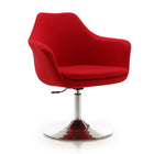 Manhattan Comfort Kinsey Modern Wool Blend Swivel Lounge Chair in Red - Set of 2