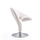 Manhattan Comfort Curl Modern Wool Blend Swivel Lounge Chair in Cream - Set of 2